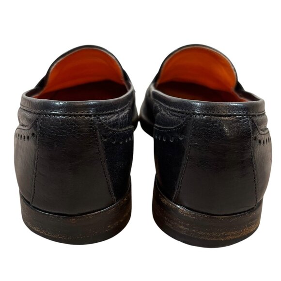 Martin Dingman Black Slip On Leather Loafer Dress Shoes - Picture 5 of 9